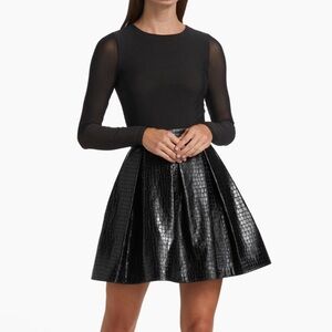 Chara Vegan Leather Party Dress